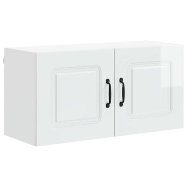 vidaXL Küchenschrank Kalmar Hochglanz Weiß 80 x 31 x 40 cm