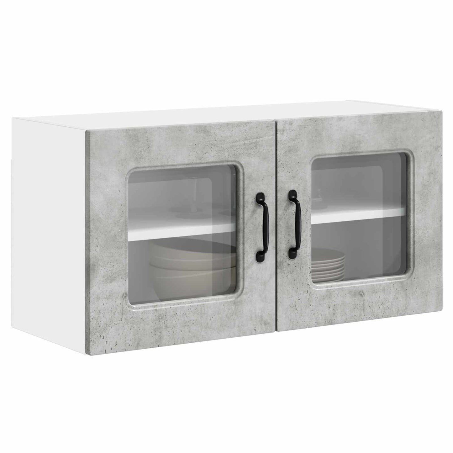 vidaXL Küchenschrank Kalmar Beton Grau 80 x 31 x 40 cm Holzwerkstoff