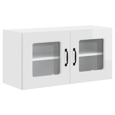 vidaXL Küchenschrank Kalmar Hochglanz Weiß 80 x 31 x 40 cm