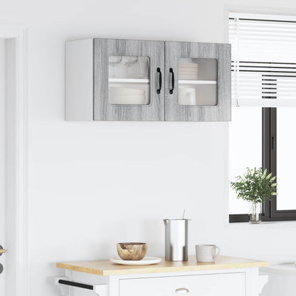 vidaXL Küchenschrank mit Speicher Kalmar Graues Sonoma 80 x 31 x 40 cm