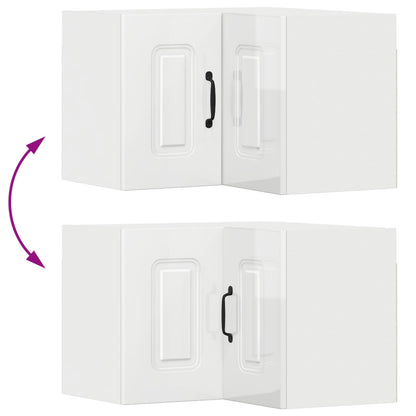 vidaXL Küchenschrank Kalmar Hochglanz Weiß 57 x 57 x 40 cm