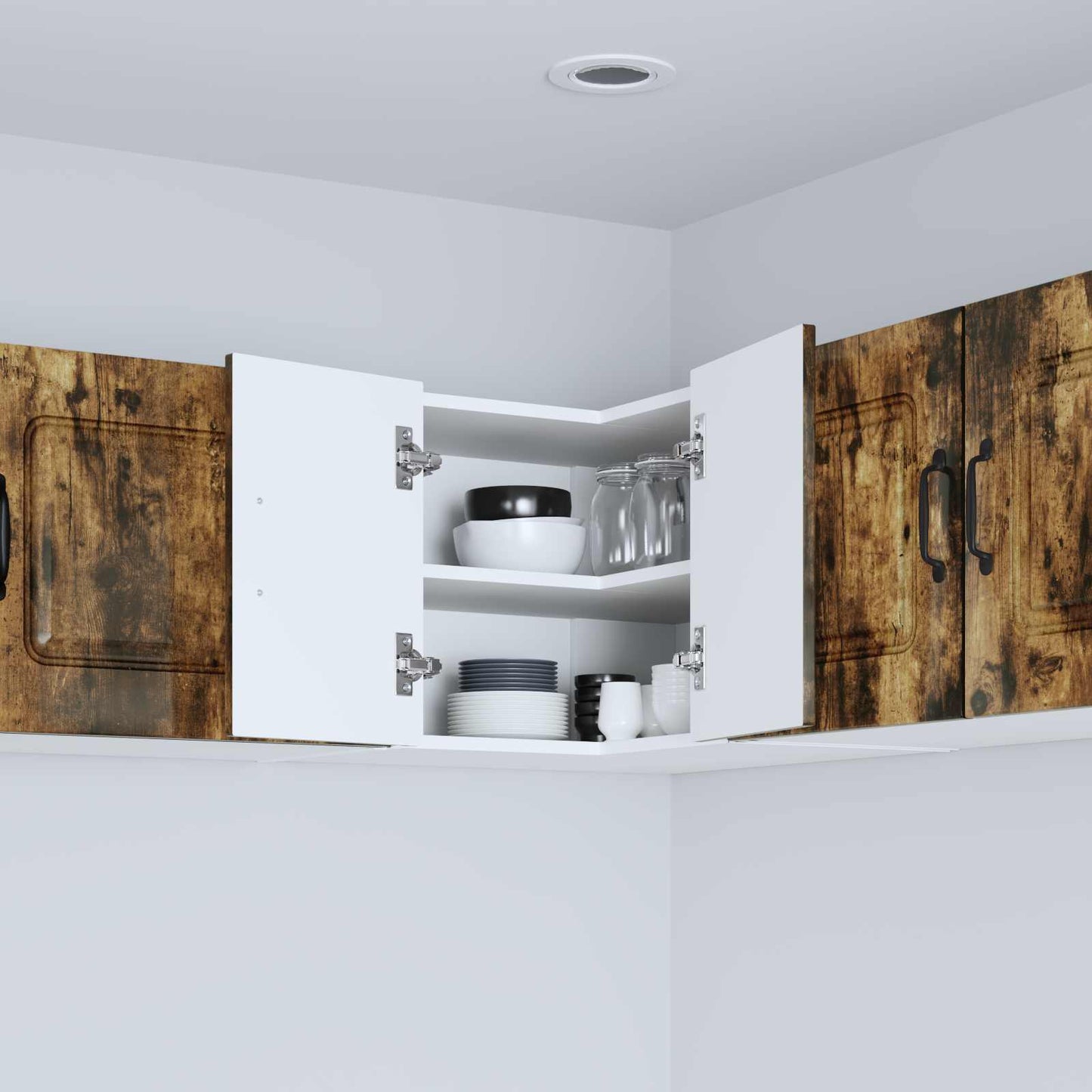 vidaXL Küchenschrank Kalmar Geräucherte Eiche 57 x 57 x 40 cm