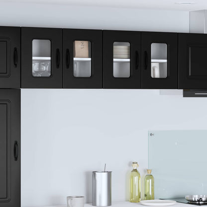 vidaXL Küchenschrank Kalmar Schwarz 60 x 31 x 40 cm Holzwerkstoff