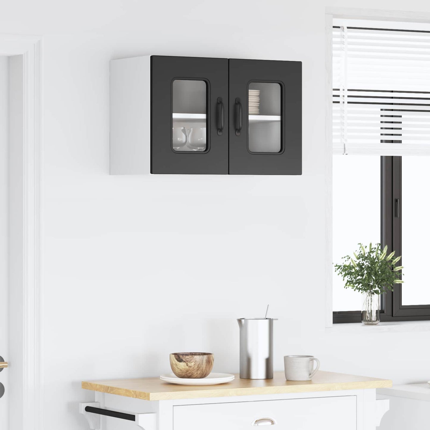 vidaXL Küchenschrank Kalmar Schwarz 60 x 31 x 40 cm Holzwerkstoff