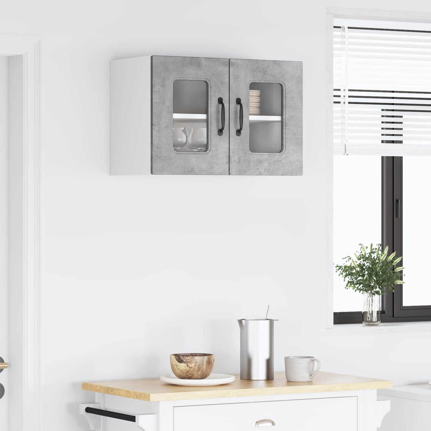 vidaXL Küchenschrank Kalmar Beton Grau 60 x 31 x 40 cm Holzwerkstoff