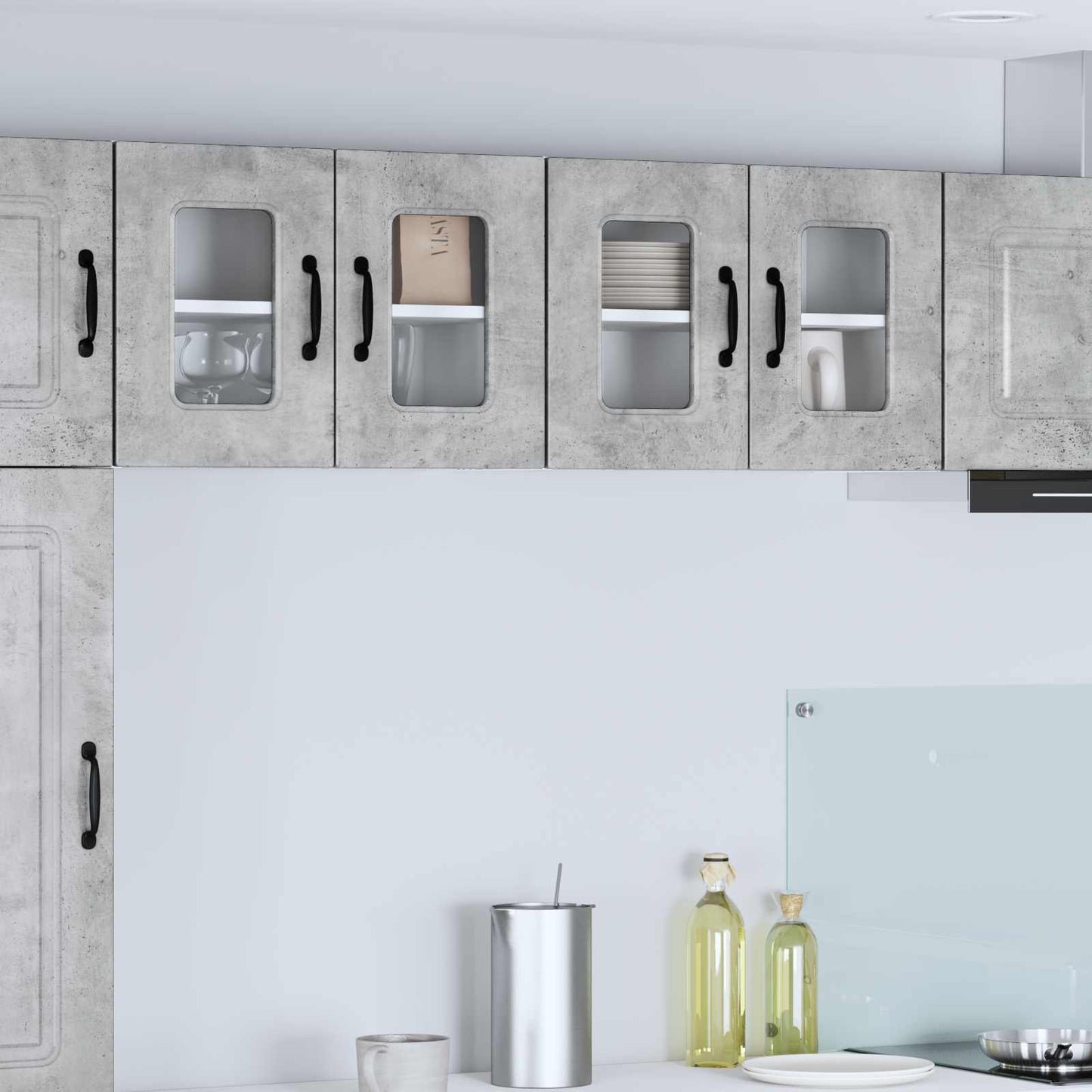 vidaXL Küchenschrank Kalmar 2 pcs Beton Grau 60 x 31 x 40 cm