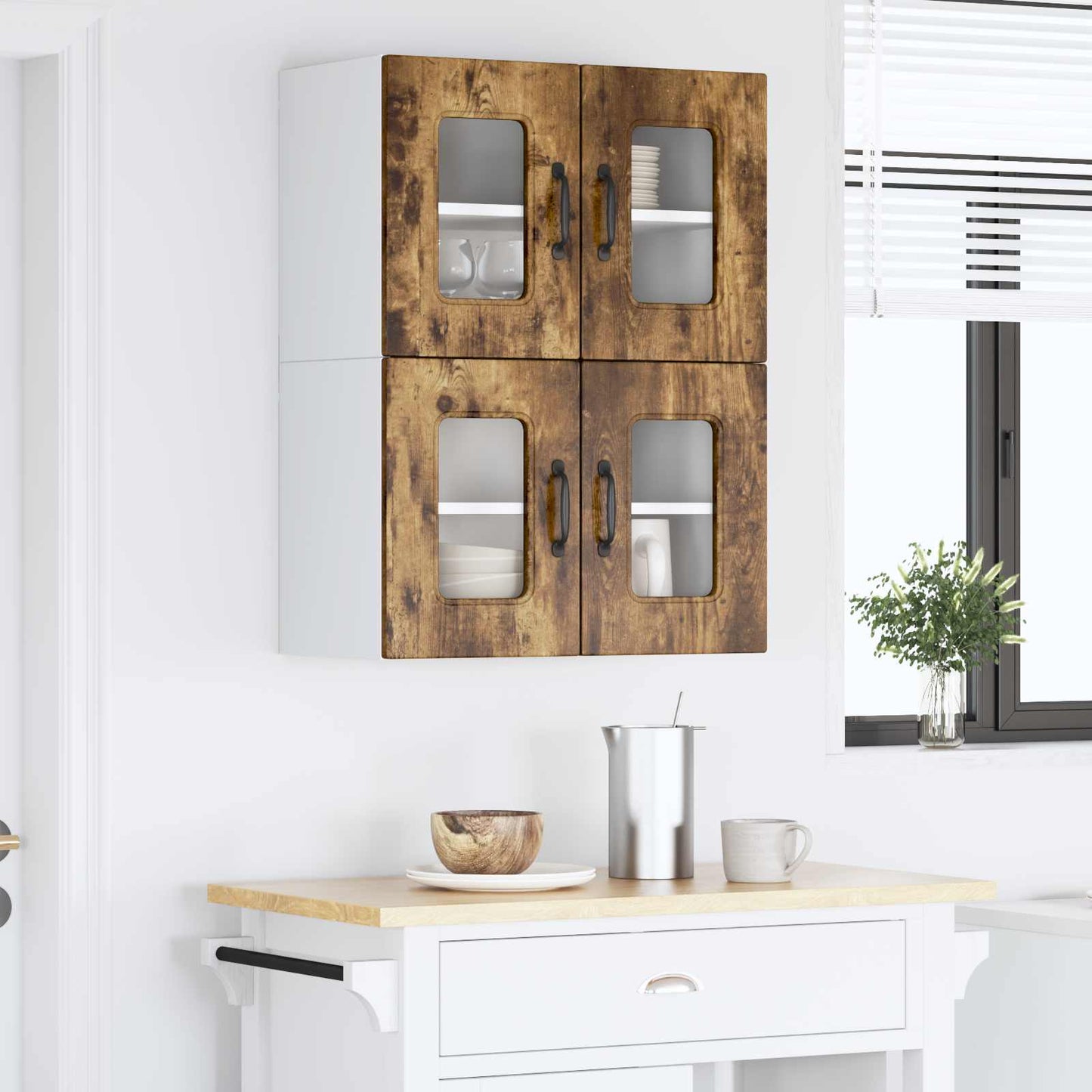 vidaXL Küchenschrank Kalmar 2 pcs Geräucherte Eiche 60 x 31 x 40 cm