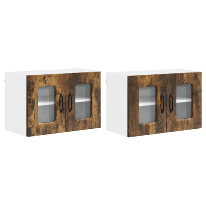 vidaXL Küchenschrank Kalmar 2 pcs Geräucherte Eiche 60 x 31 x 40 cm
