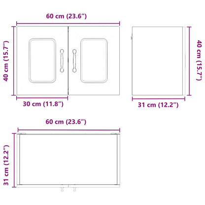 vidaXL Küchenschrank Kalmar Braun Eichen-Optik 60 x 31 x 40 cm