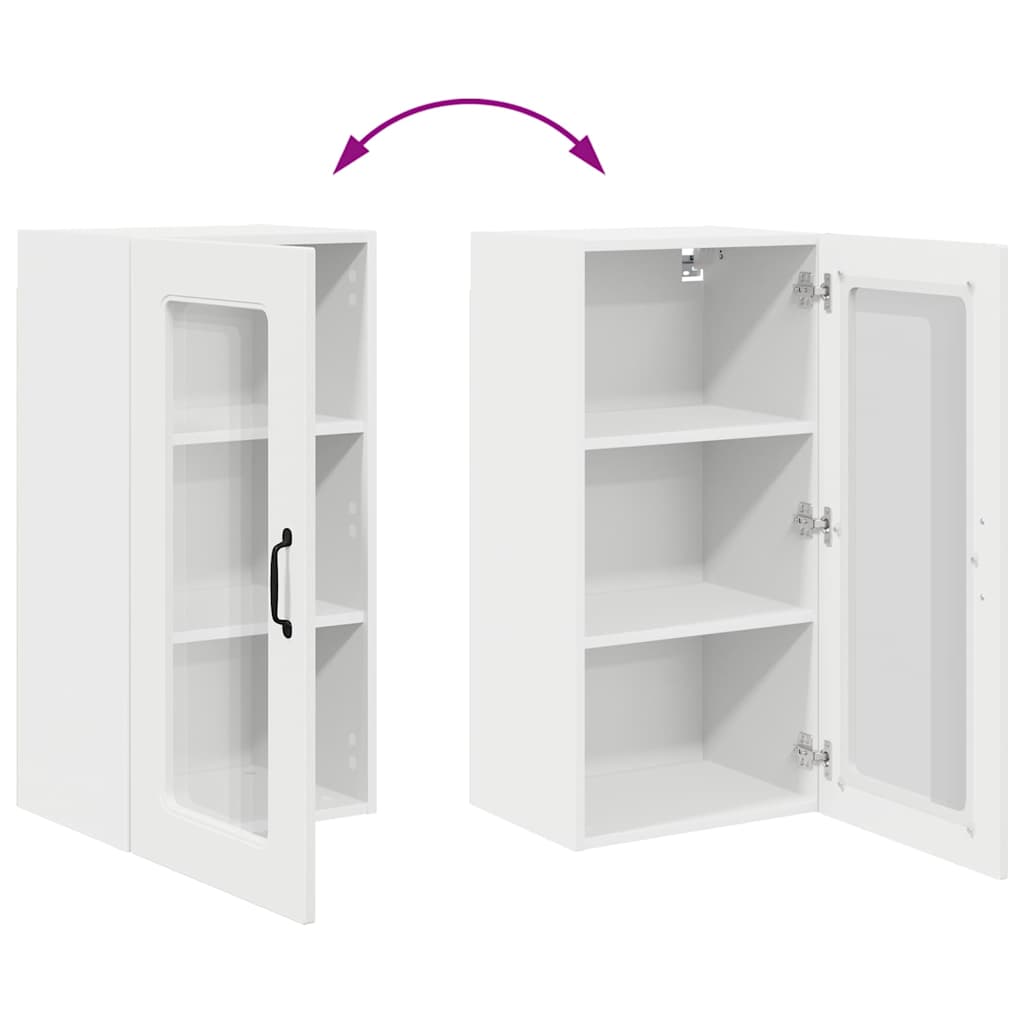 vidaXL Armoire de cuisine Kalmar 2 pcs Blanc 40 x 31 x 80 cm Bois d'ingénierie