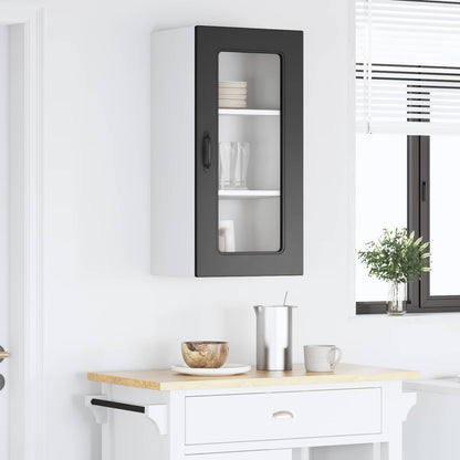 vidaXL Meuble haut de cuisine Kalmar noir 40 x 31 x 80 cm en bois d'ingénierie