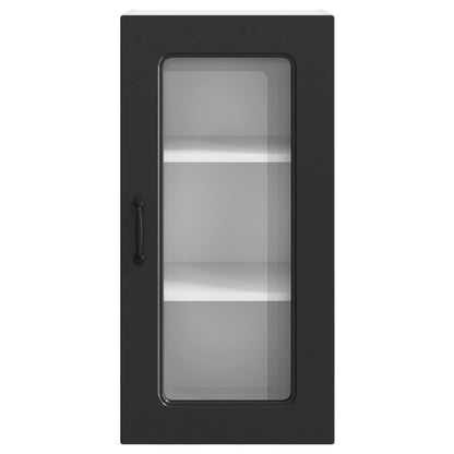 vidaXL Meuble haut de cuisine Kalmar noir 40 x 31 x 80 cm en bois d'ingénierie