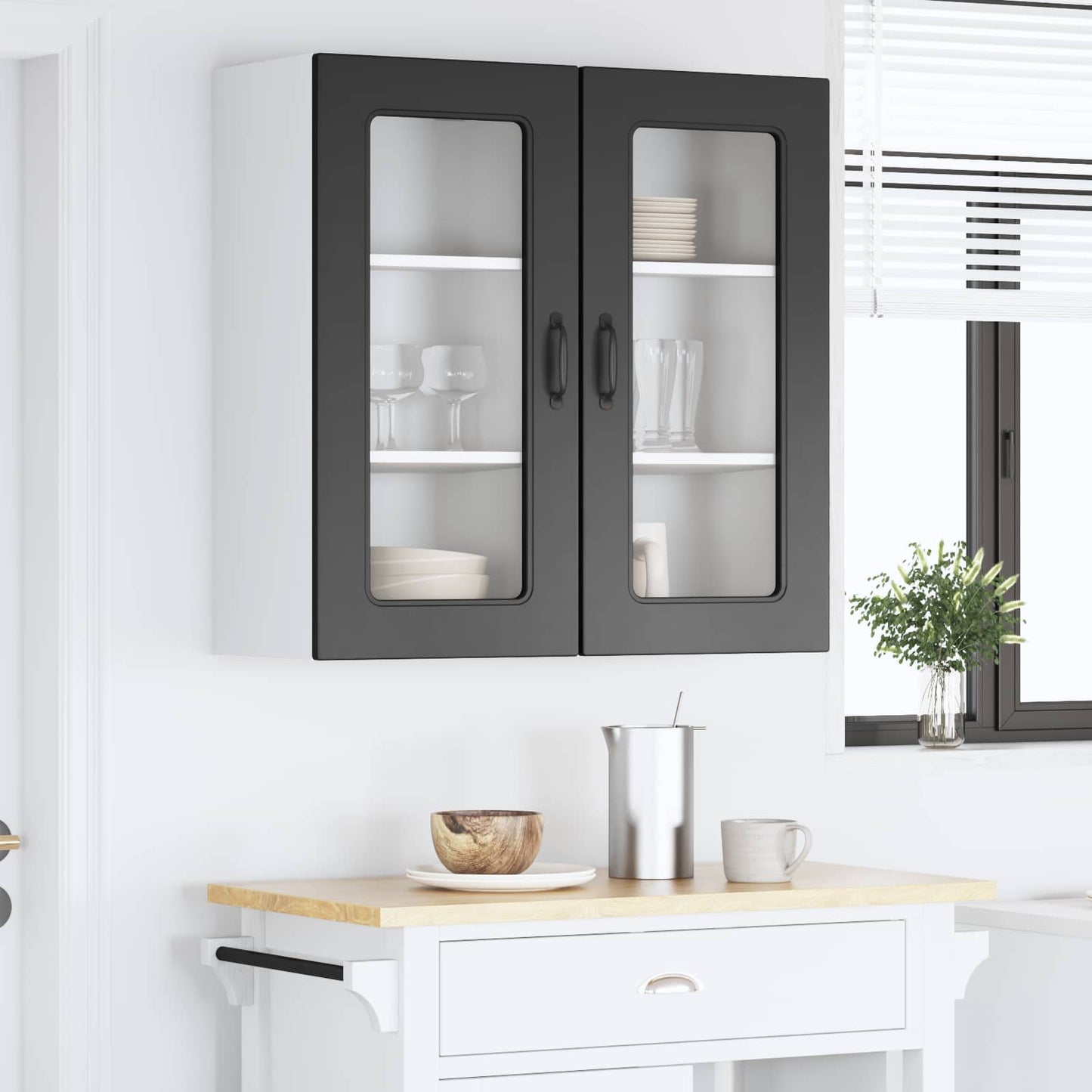 vidaXL Meuble de cuisine avec rangement Kalmar 2 pcs Noir 40 x 31 x 80 cm