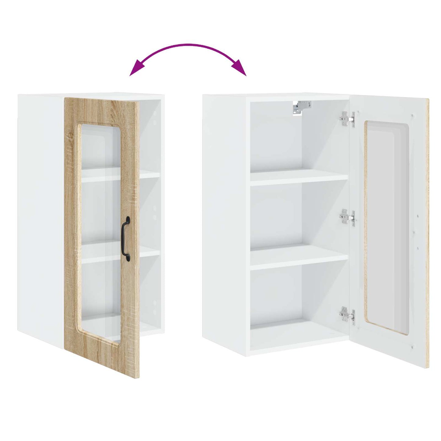 vidaXL Meuble de cuisine Kalmar 2 pcs chêne sonoma 40 x 31 x 80 cm