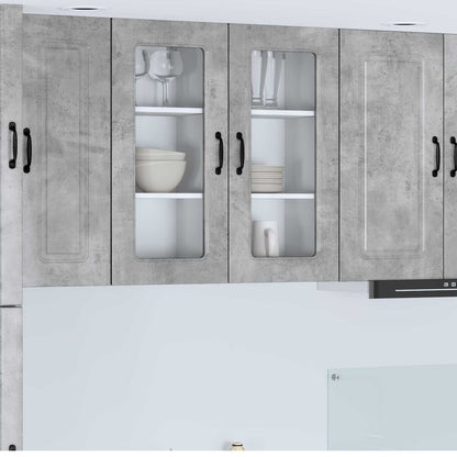 vidaXL Meuble de cuisine Kalmar gris béton 40 x 31 x 80 cm bois d'ingénierie