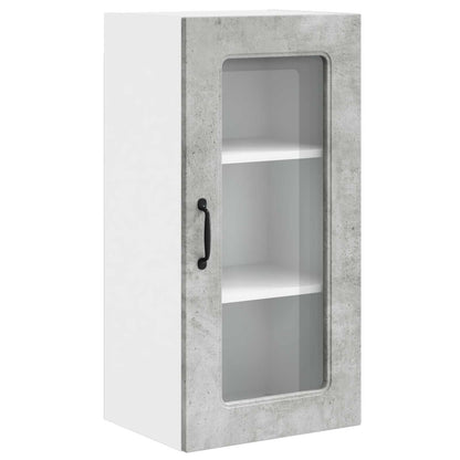 vidaXL Meuble de cuisine Kalmar 2 pcs gris béton 40 x 31 x 80 cm