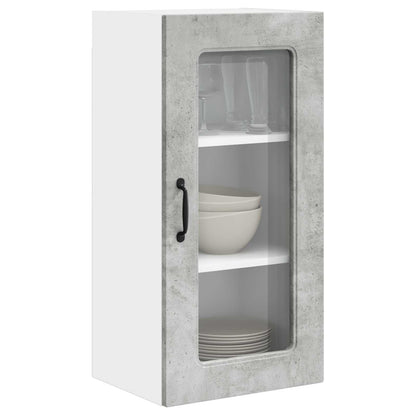 vidaXL Meuble de cuisine Kalmar 2 pcs gris béton 40 x 31 x 80 cm
