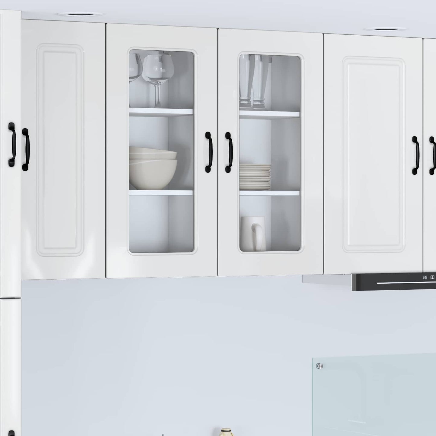 Meuble de cuisine vidaXL Kalmar Blanc brillant 40 x 31 x 80 cm