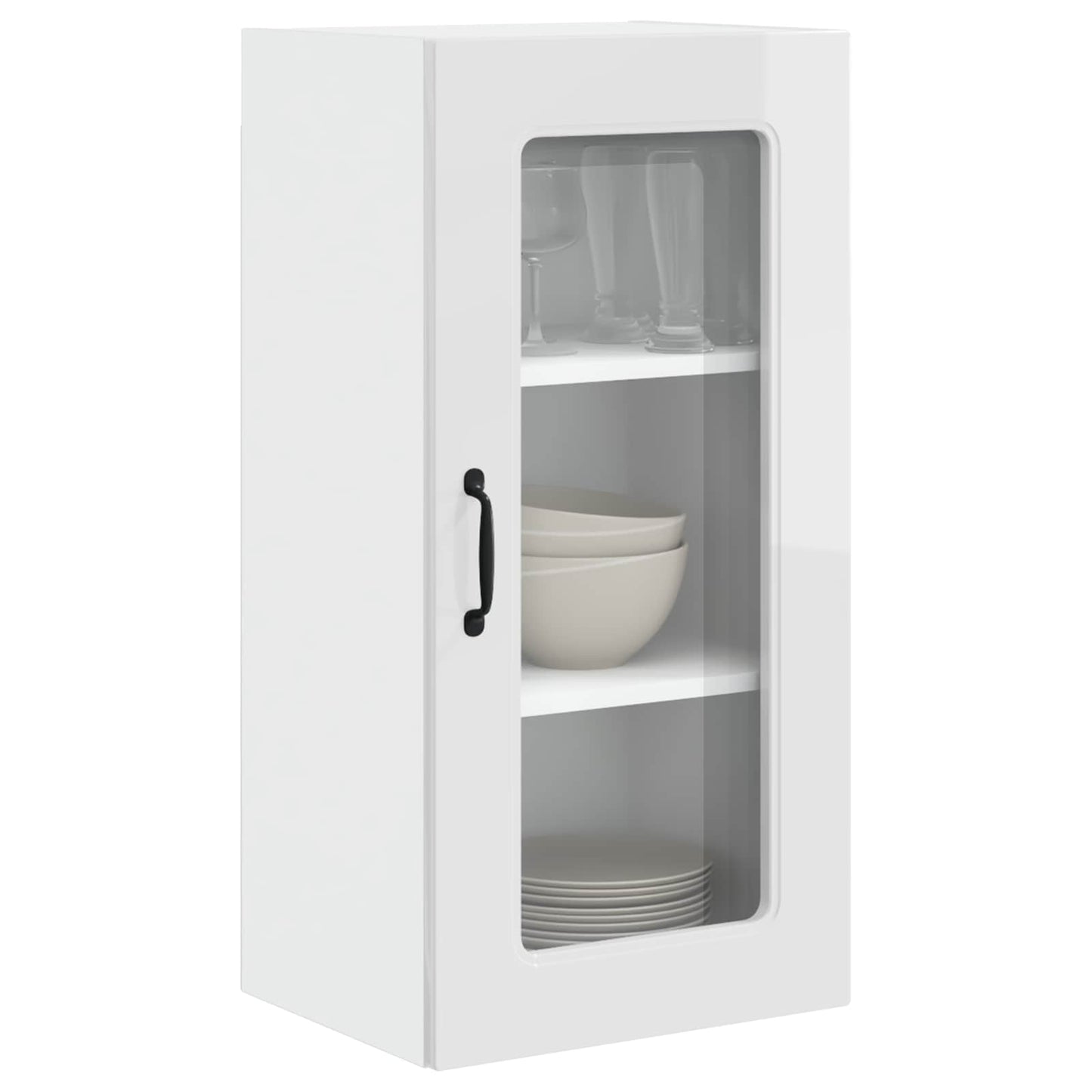 Meuble de cuisine vidaXL Kalmar Blanc brillant 40 x 31 x 80 cm