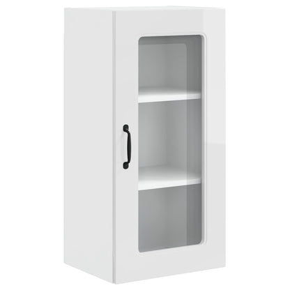 vidaXL Meuble de cuisine Kalmar 2 pcs blanc brillant 40 x 31 x 80 cm