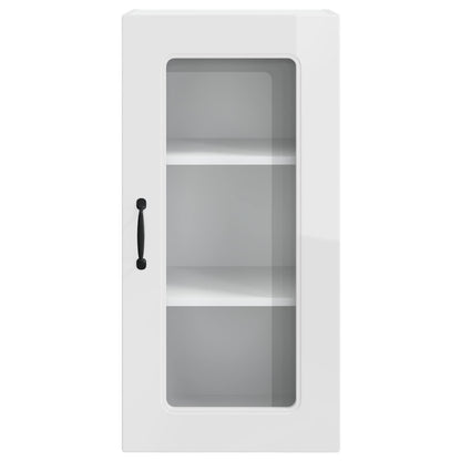 vidaXL Meuble de cuisine Kalmar 2 pcs blanc brillant 40 x 31 x 80 cm