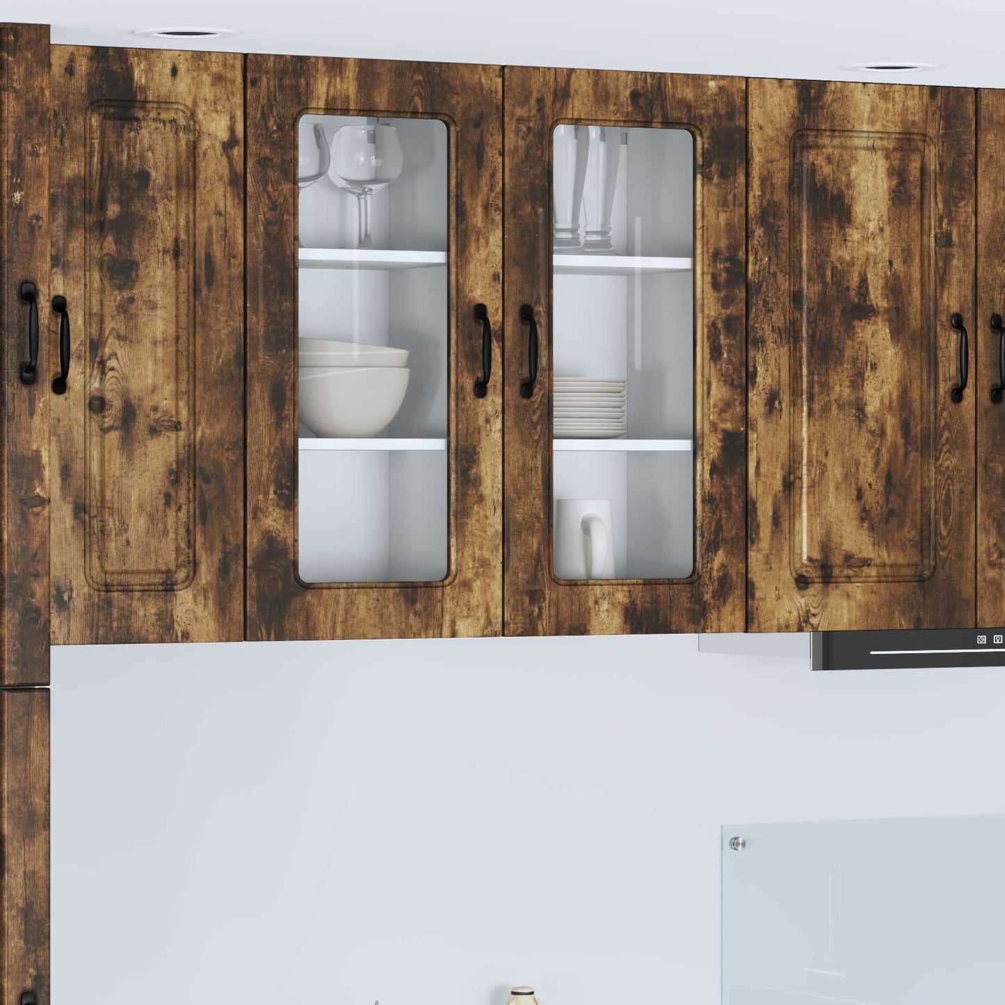 vidaXL Meuble haut de cuisine Kalmar 2 pcs chêne fumé 40 x 31 x 80 cm