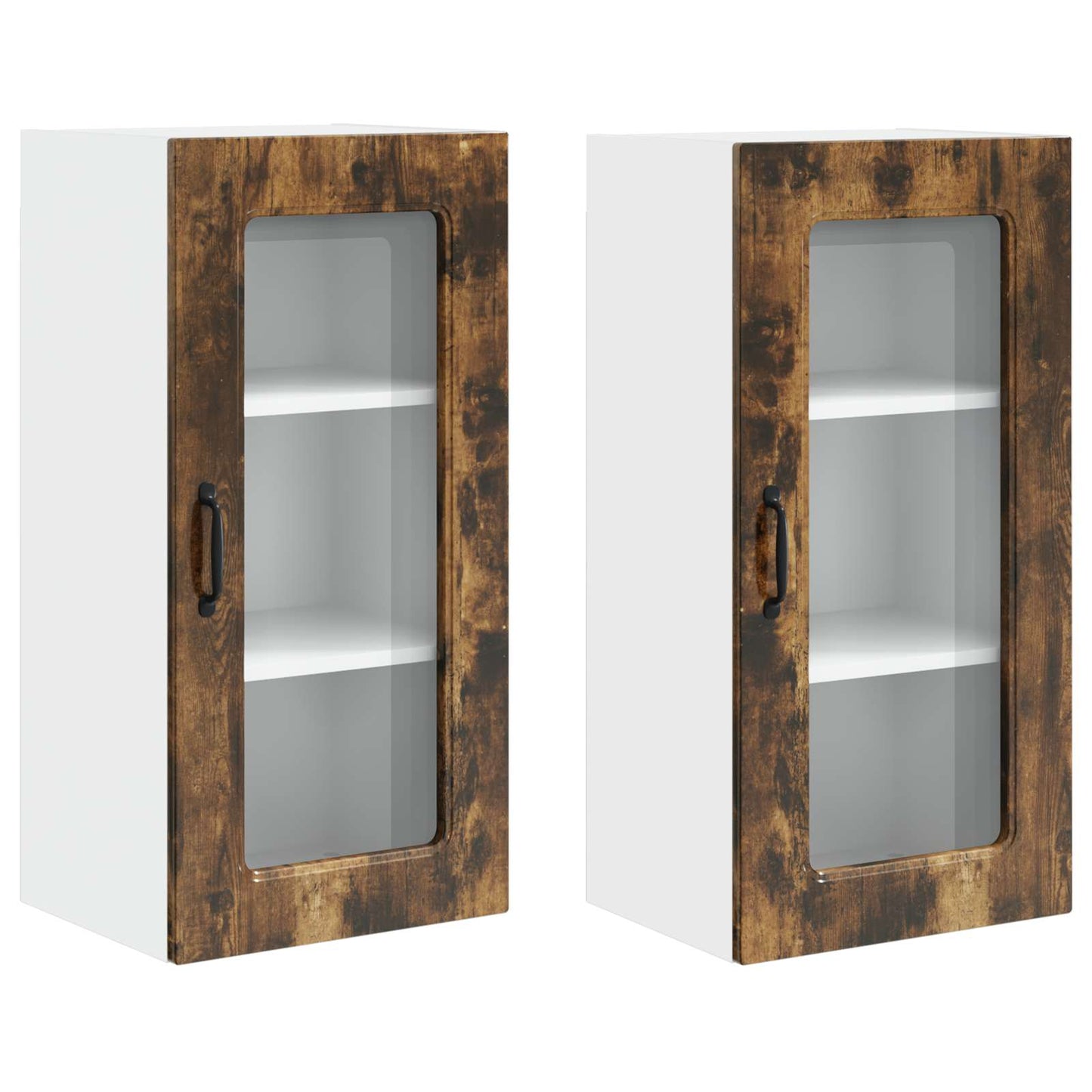 vidaXL Meuble haut de cuisine Kalmar 2 pcs chêne fumé 40 x 31 x 80 cm