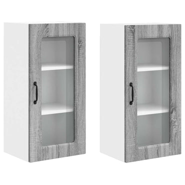 vidaXL Meuble de cuisine Kalmar 2 pcs Sonoma gris 40 x 31 x 80 cm