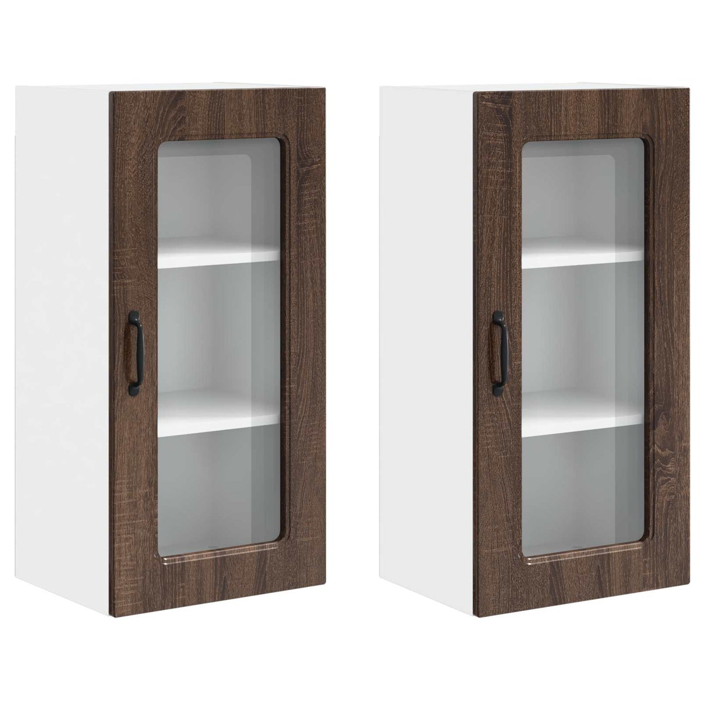 vidaXL Meuble de cuisine Kalmar 2 pcs Marron aspect chêne 40 x 31 x 80 cm