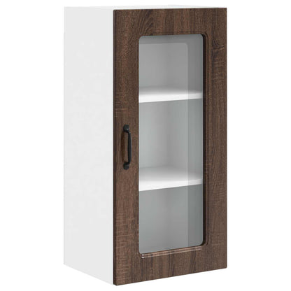 vidaXL Meuble de cuisine Kalmar 2 pcs Marron aspect chêne 40 x 31 x 80 cm
