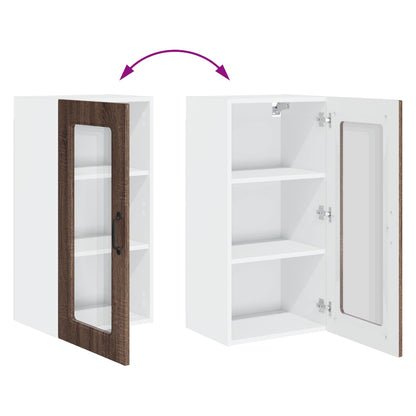 vidaXL Meuble de cuisine Kalmar 2 pcs Marron aspect chêne 40 x 31 x 80 cm