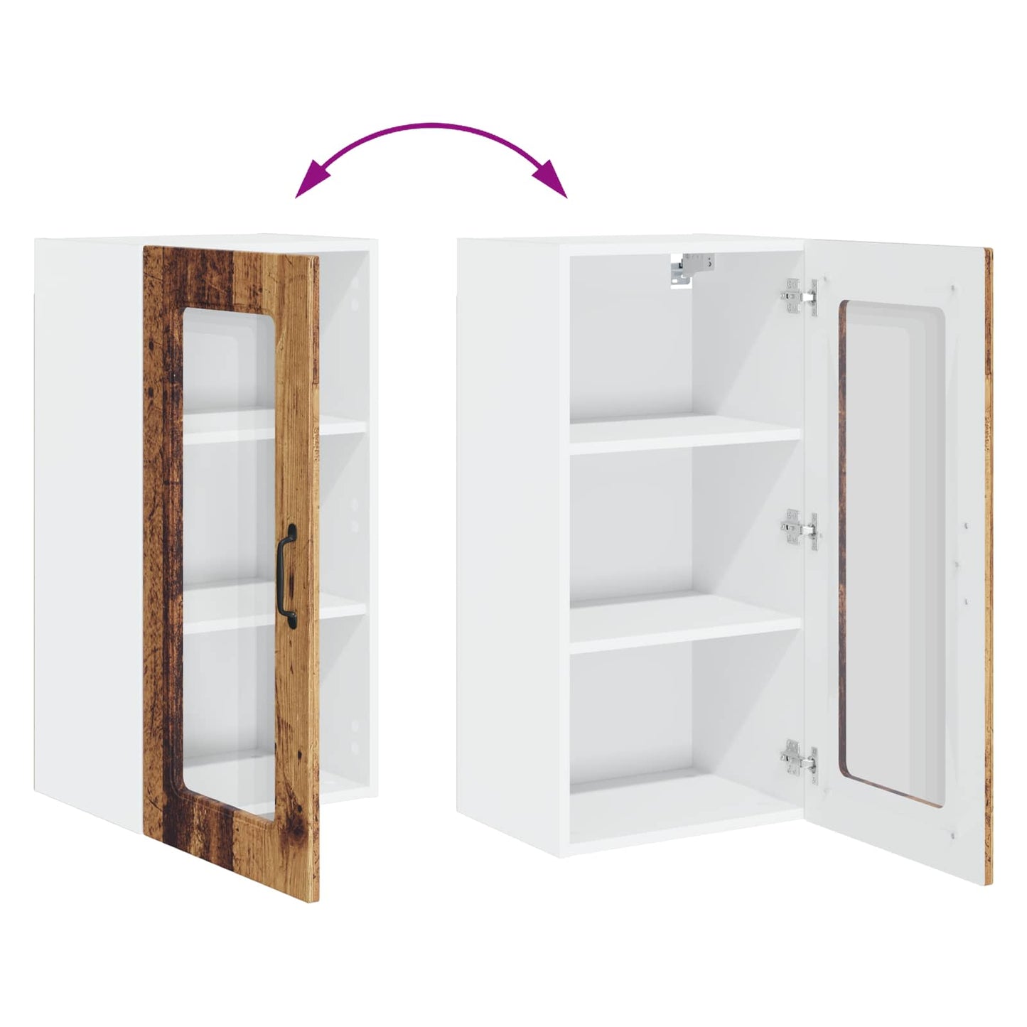 vidaXL Meuble haut de cuisine Kalmar, bois de récupération, 40 x 31 x 80 cm, bois d'ingénierie