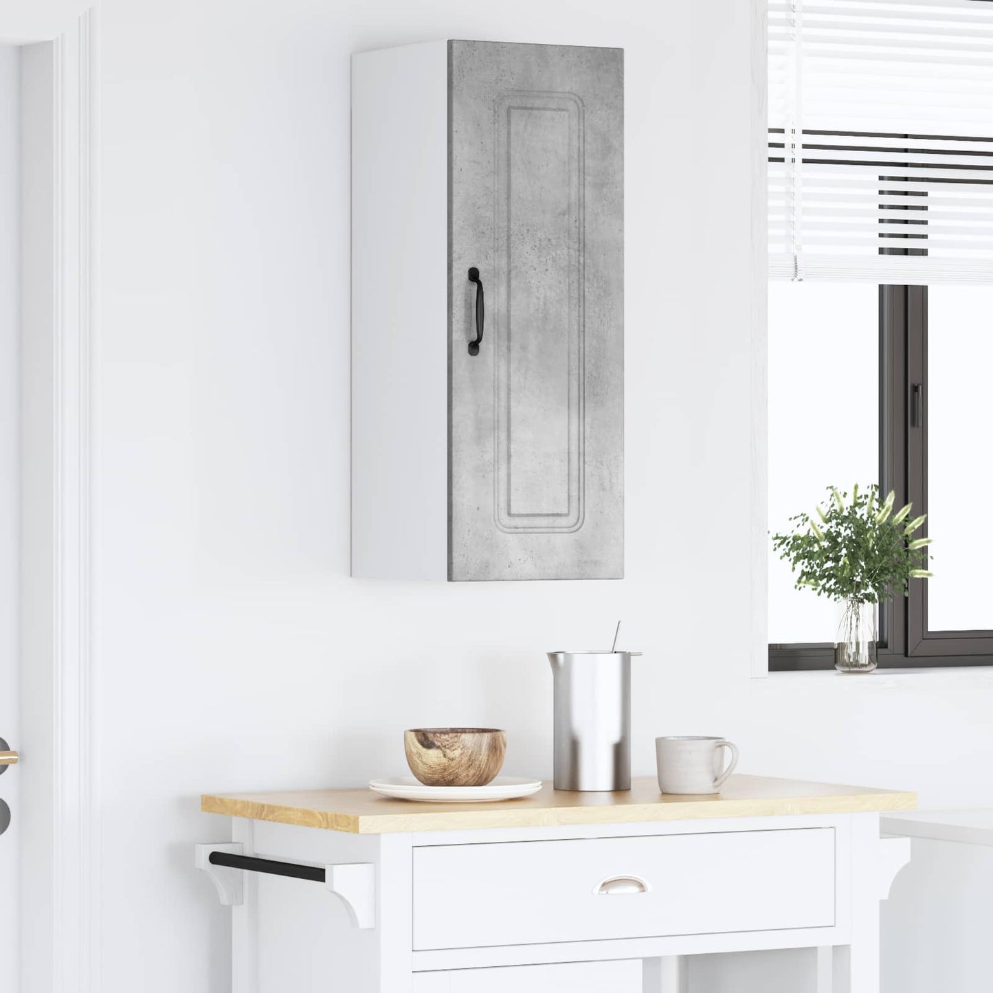 vidaXL Küchenschrank Kalmar Beton Grau 30 x 31 x 80 cm Holzwerkstoff