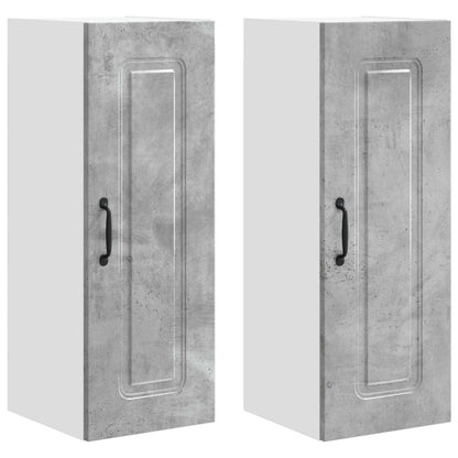 vidaXL Küchenschrank Kalmar 2 pcs Beton Grau 30 x 31 x 80 cm