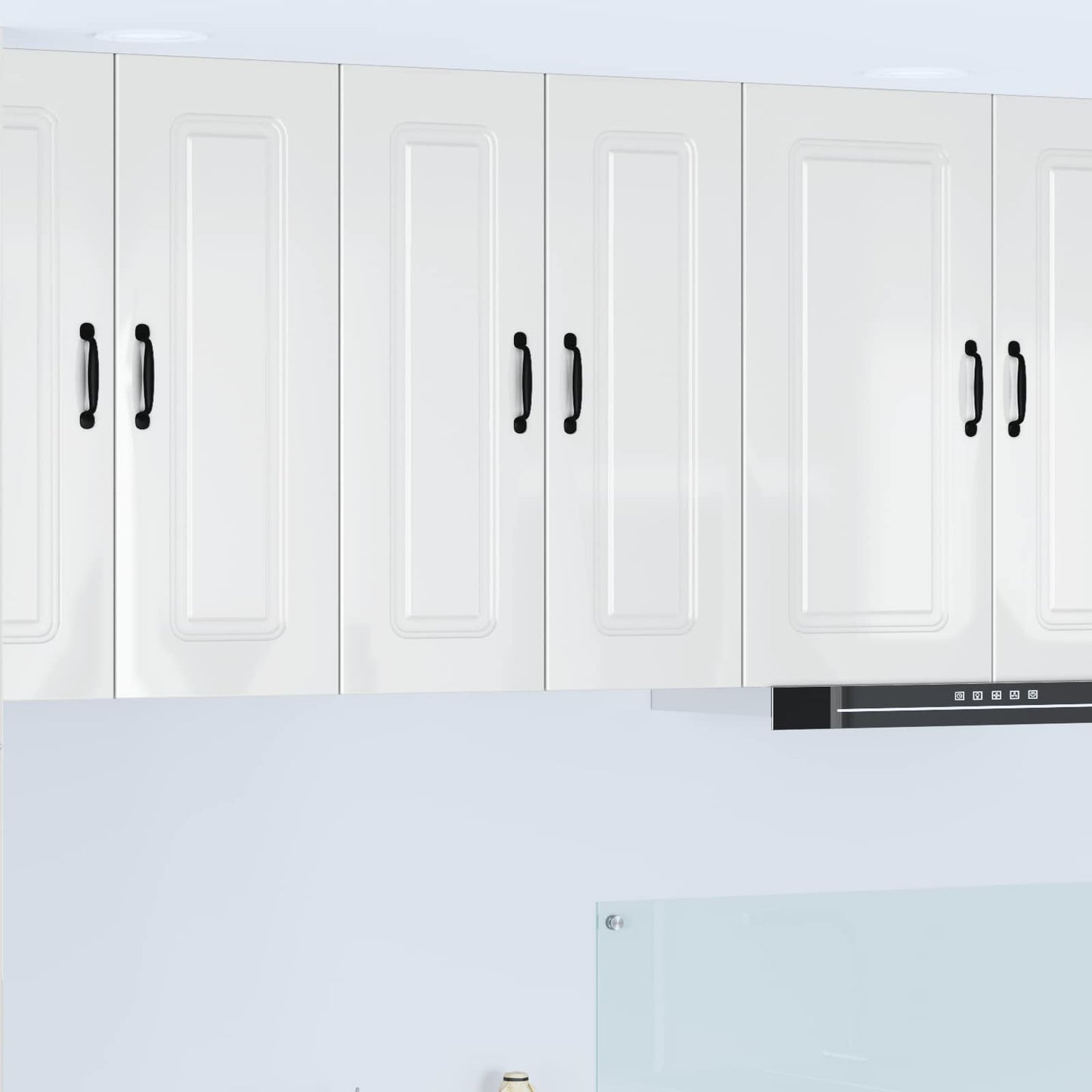 vidaXL Küchenschrank Kalmar 2 pcs Hochglanz Weiß 30 x 31 x 80 cm