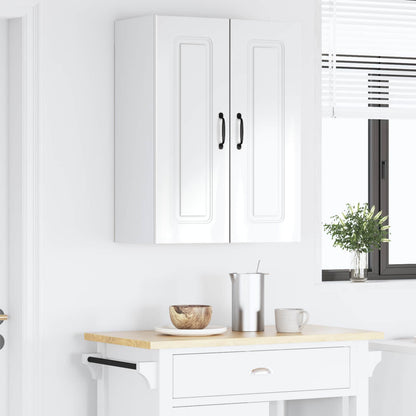 vidaXL Küchenschrank Kalmar 2 pcs Hochglanz Weiß 30 x 31 x 80 cm