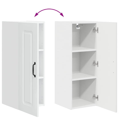 vidaXL Küchenschrank Kalmar 2 pcs Hochglanz Weiß 30 x 31 x 80 cm