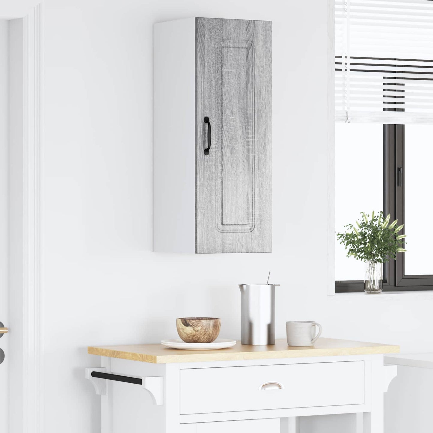 vidaXL Küchenschrank mit Speicher Kalmar Graues Sonoma 30 x 31 x 80 cm