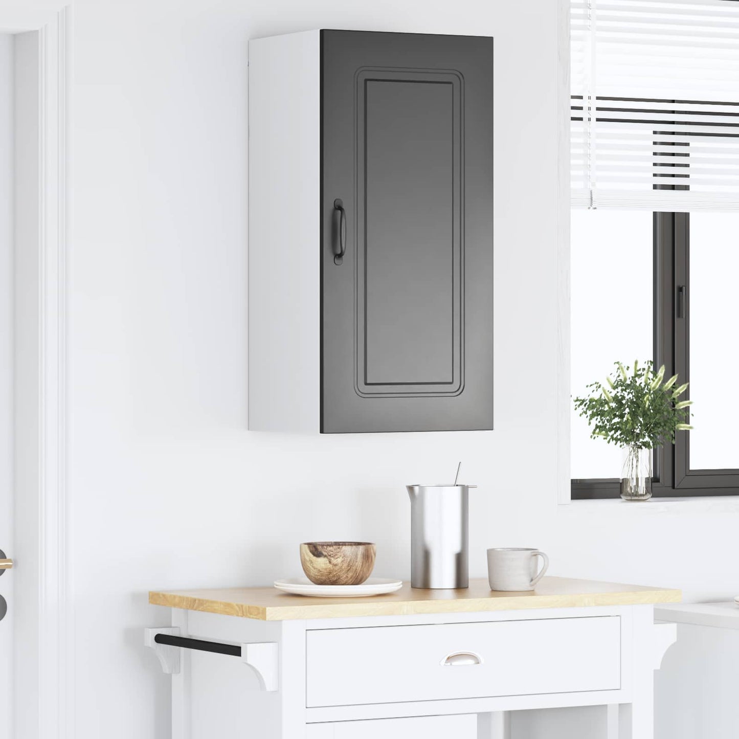 vidaXL Küchenschrank Kalmar Schwarz 40 x 31 x 80 cm Holzwerkstoff
