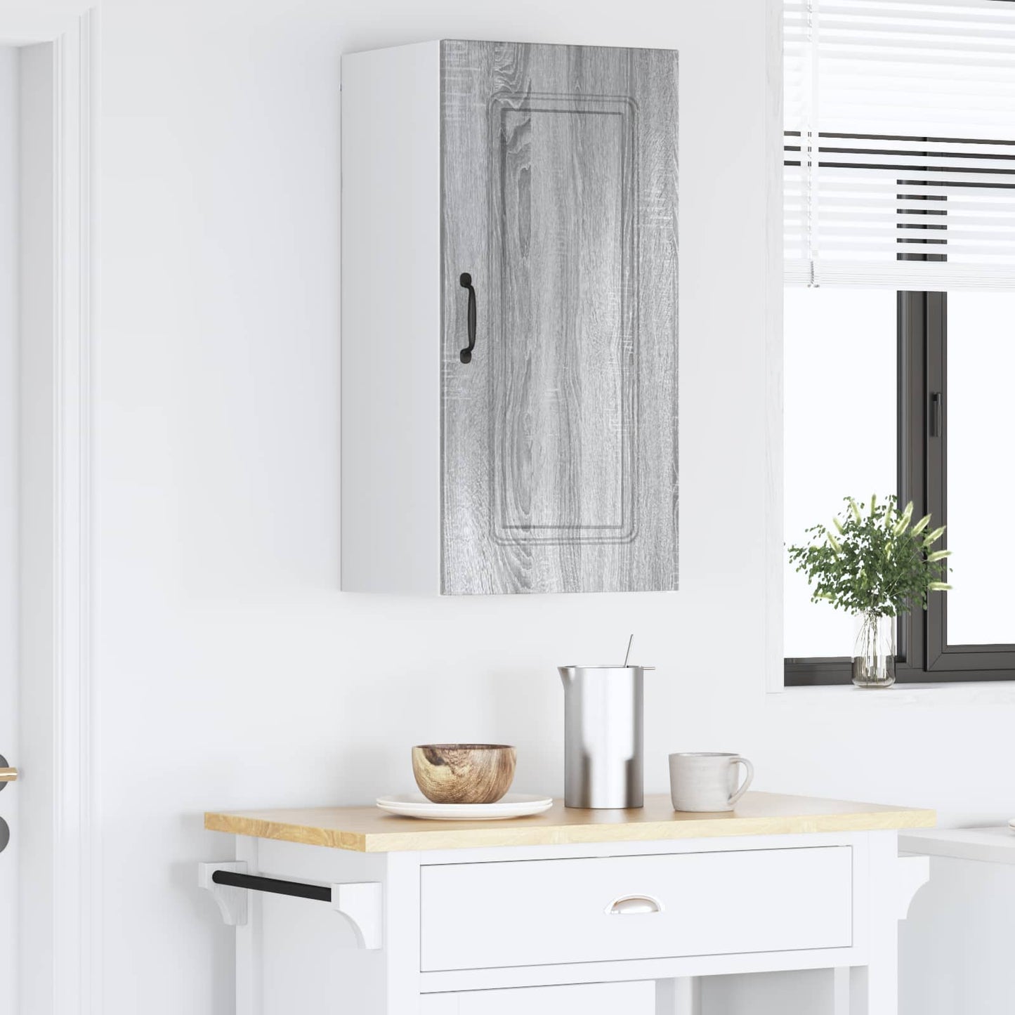 vidaXL Küchenschrank mit Speicher Kalmar Graues Sonoma 40 x 31 x 80 cm
