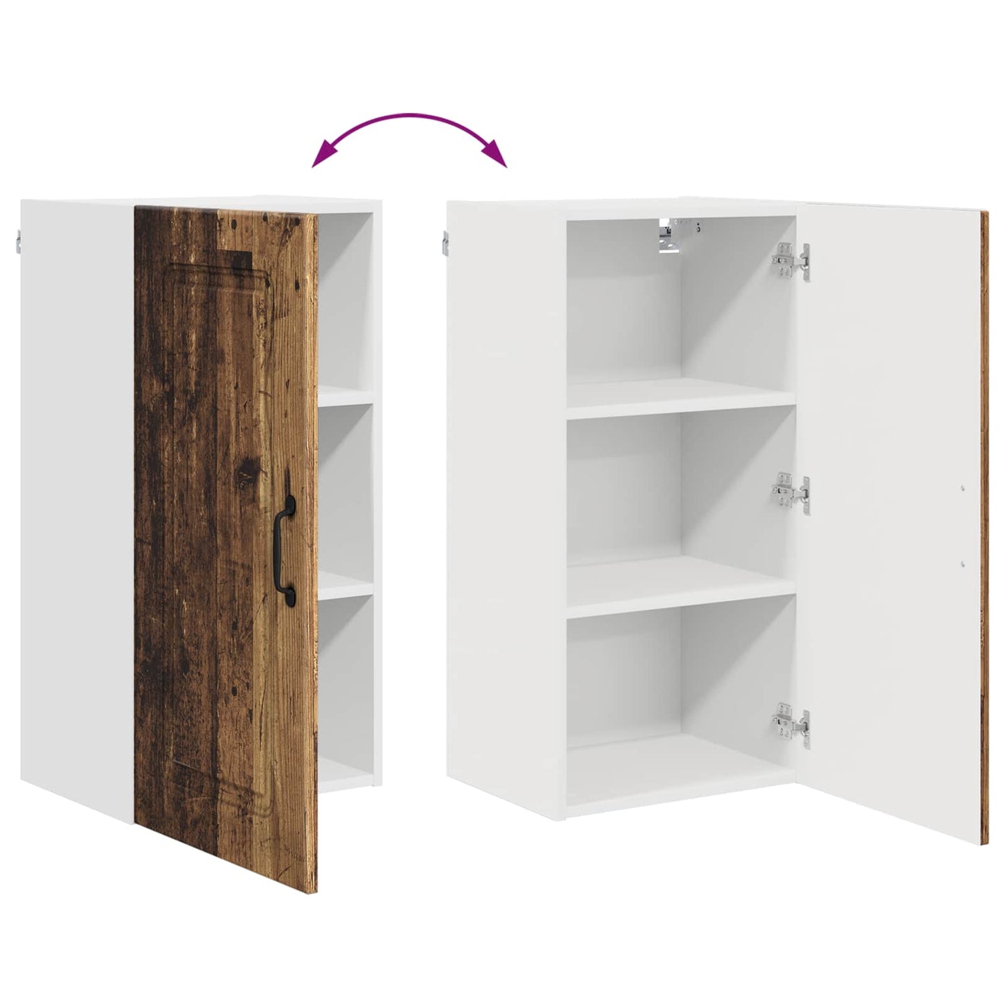 vidaXL Küchenschrank Kalmar Altholz 40 x 31 x 80 cm Holzwerkstoff