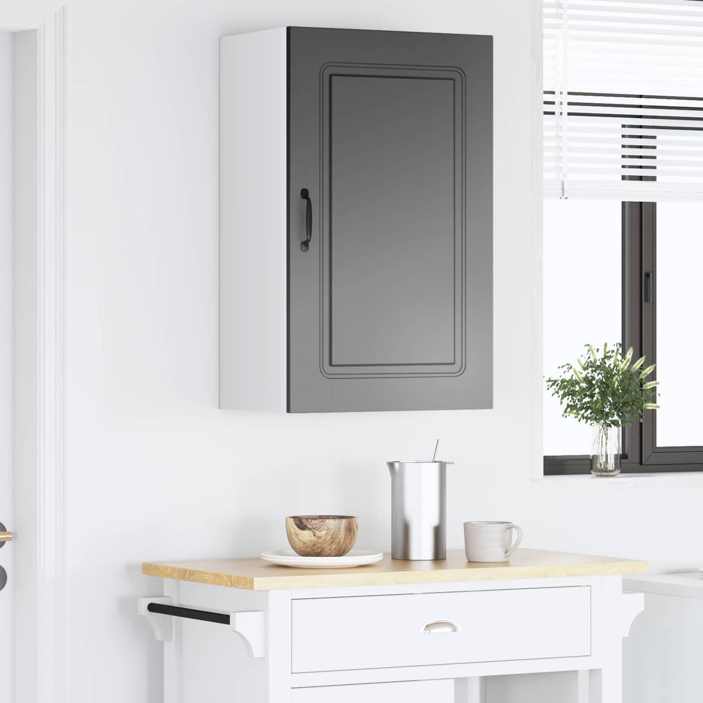 vidaXL Küchenschrank Kalmar Schwarz 50 x 31 x 80 cm Holzwerkstoff