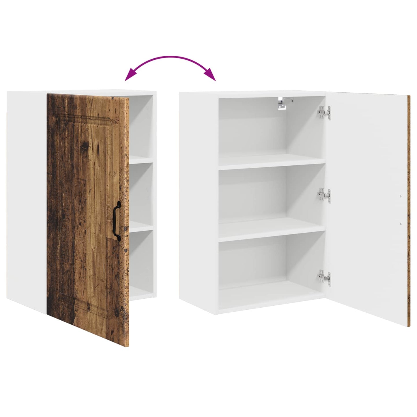 vidaXL Küchenschrank Kalmar Altholz 50 x 31 x 80 cm Holzwerkstoff