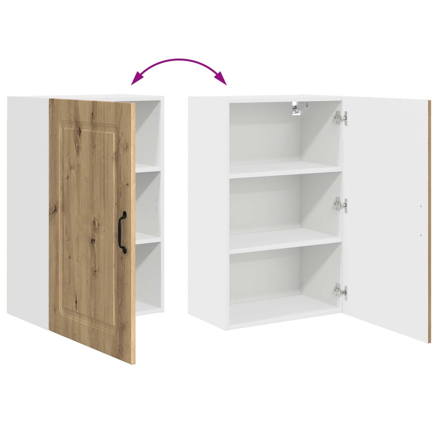 Küchenschrank mit Speicher Kalmar Artisan-Eiche 50 x 31 x 80 cm