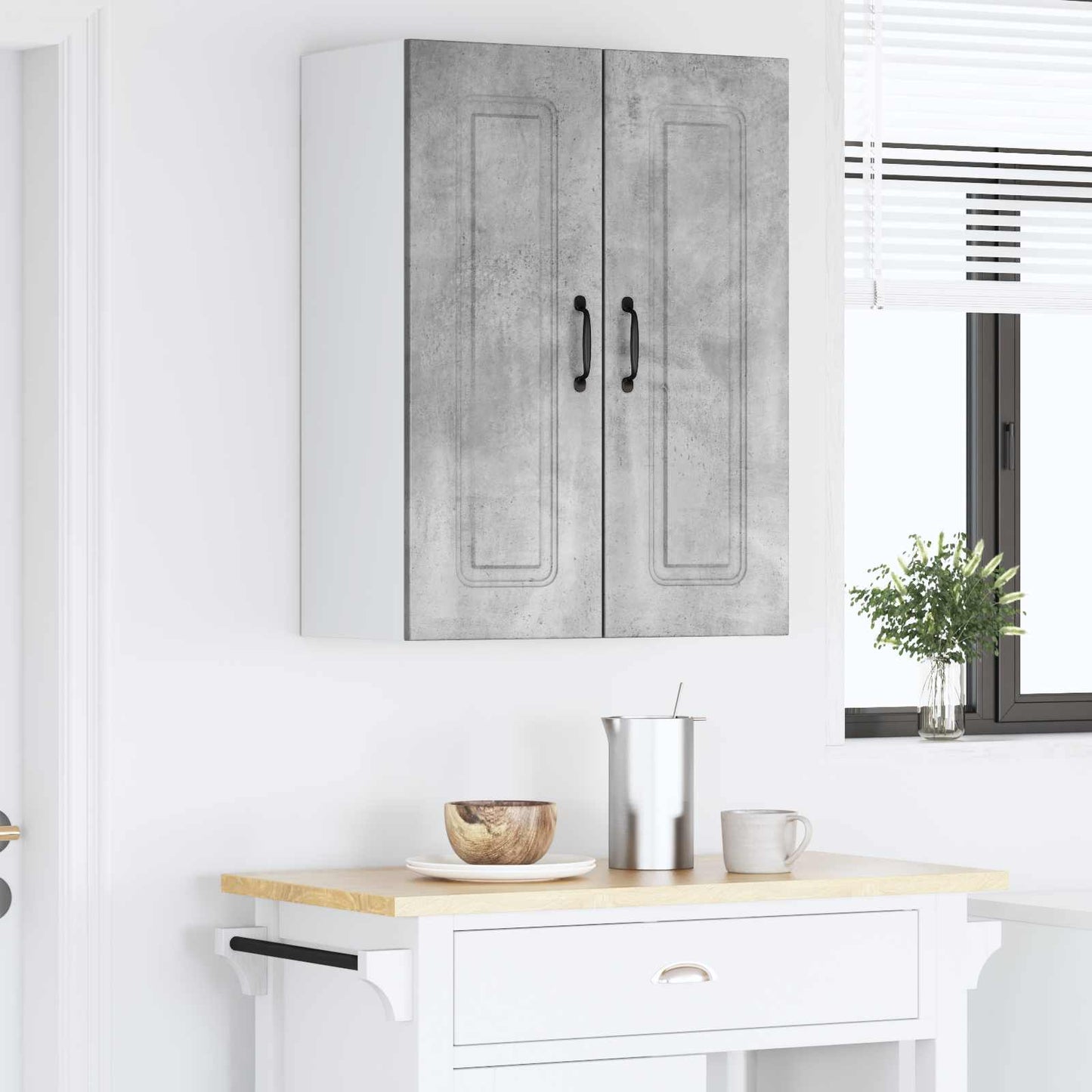 vidaXL Küchenschrank Kalmar Beton Grau 60 x 31 x 80 cm Holzwerkstoff