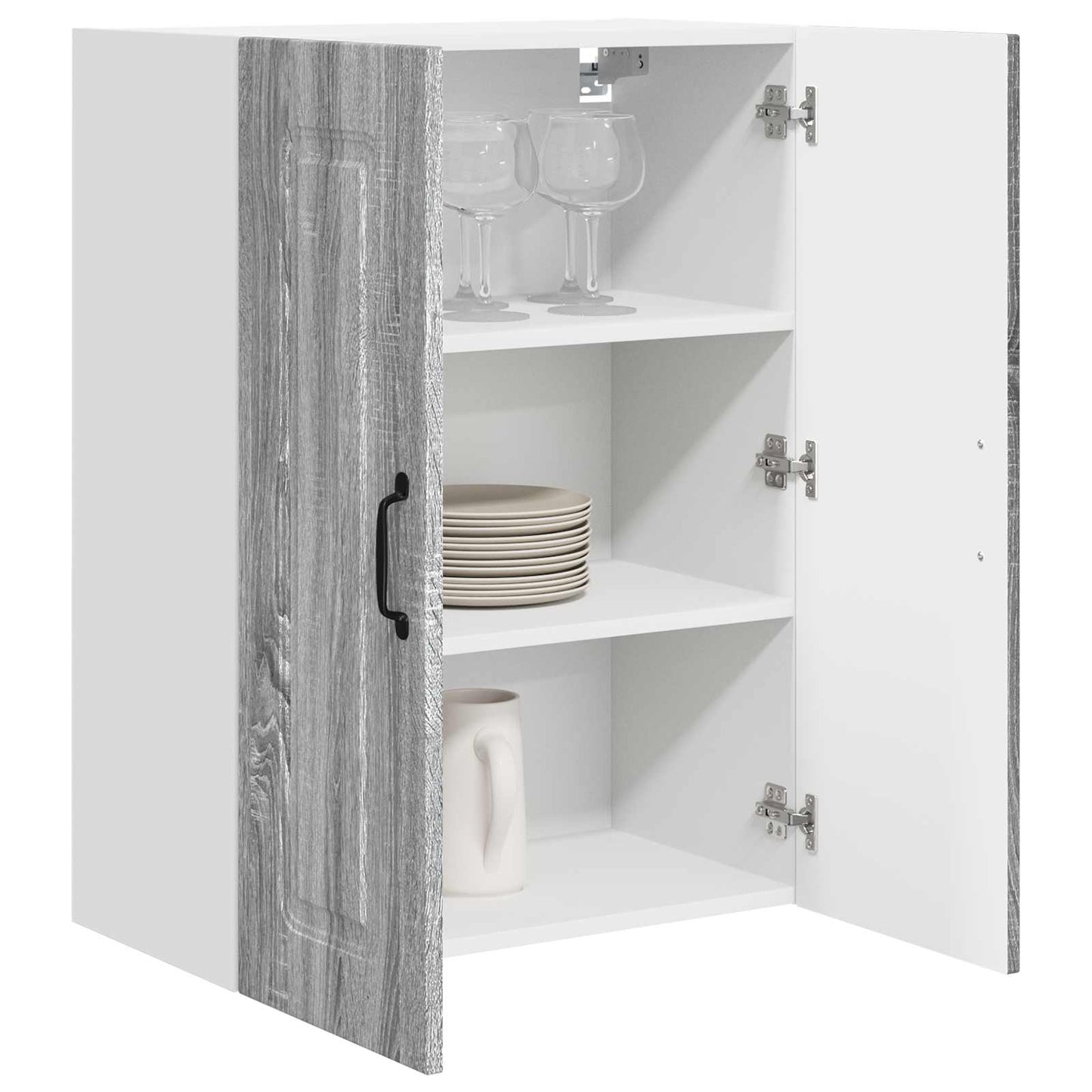 vidaXL Küchenschrank mit Speicher Kalmar Graues Sonoma 60 x 31 x 80 cm