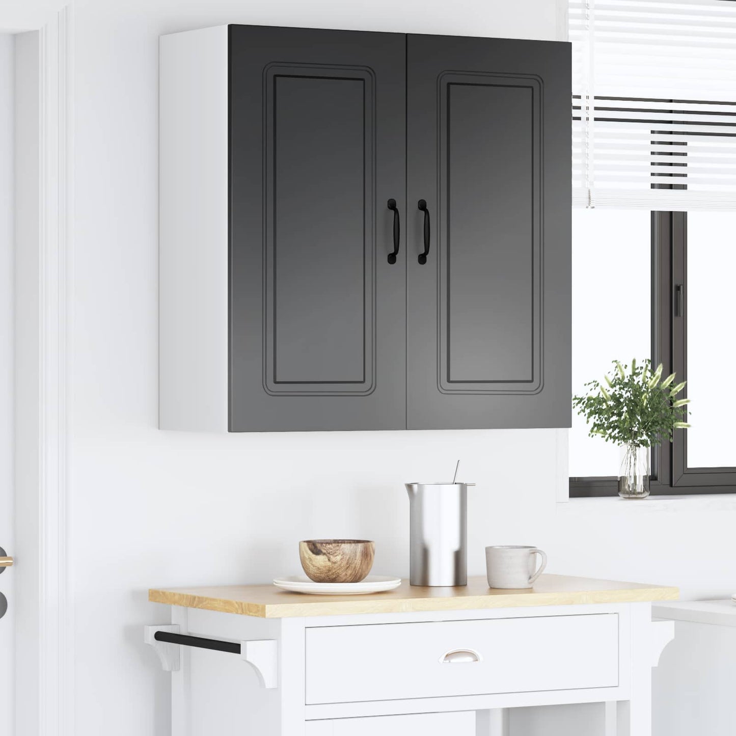 vidaXL Küchenschrank Kalmar Schwarz 80 x 31 x 80 cm Holzwerkstoff