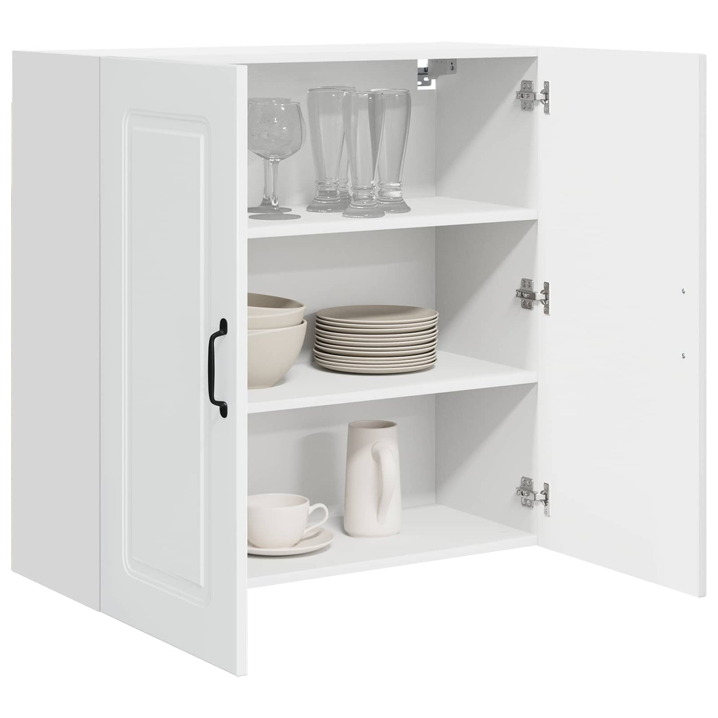 vidaXL Küchenschrank Kalmar Hochglanz Weiß 80 x 31 x 80 cm
