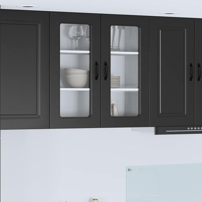 vidaXL Küchenschrank Kalmar Schwarz 80 x 31 x 80 cm Holzwerkstoff