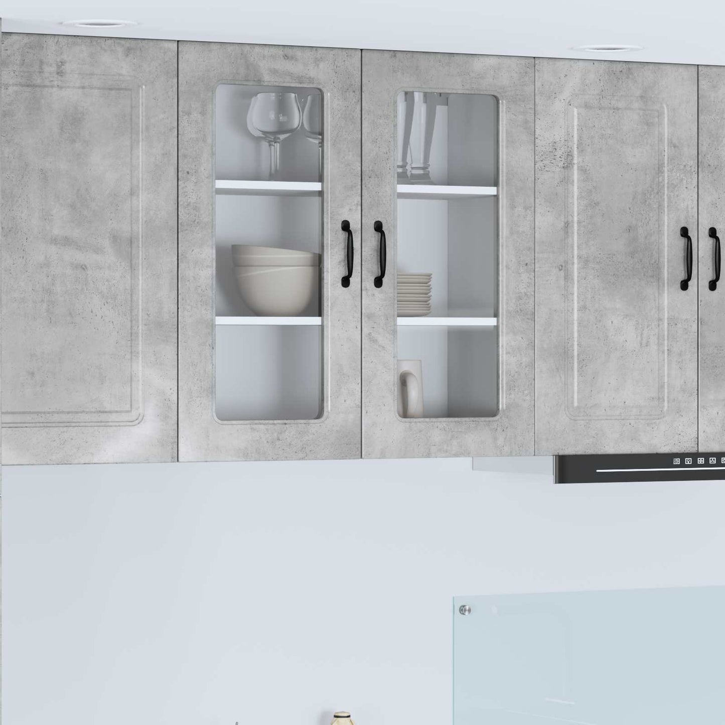 vidaXL Küchenschrank Kalmar Beton Grau 80 x 31 x 80 cm Holzwerkstoff
